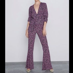 Zara floral print blouse and pants (set)